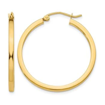 Diamond2Deal | 14k Gold 2mm Square Shape Tube Hoop Earrings,商家Premium Outlets,价格¥5626