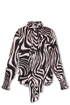 Diane von Furstenberg | Diane von Furstenberg Animal Pattern Long Sleeved Shirt商品图片 3.6折