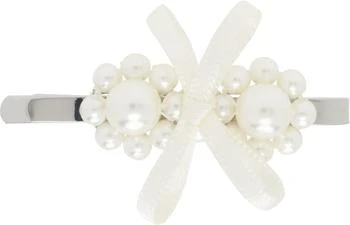 Simone Rocha | White Petite Bow Mini Flower Hair Clip,商家SSENSE HK,价格¥1217