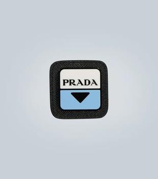 Prada | Leather-trimmed logo badge商品图片,