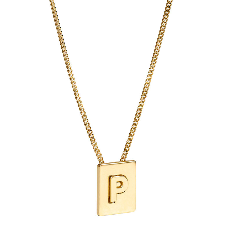 gancini经典款, Celine | 【预售3-7天】CELINE/赛琳 经典款ALPHABET系列 男女同款金色饰面黄铜字母P坠饰项链46N0P6BRA.35OR商品图片 8折, 包邮包税
