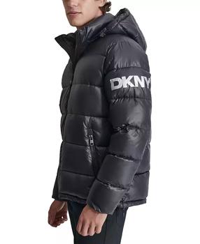 DKNYジャケット DKNY Men's Shiny Nylon Hooded Puffer Jacket - Coats - Free
