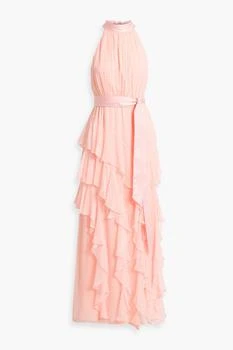 Alice + Olivia | Tiered ruffled silk-chiffon maxi dress 4.5折, 独家减免邮费