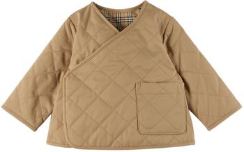 Burberry | Baby Reversible Beige Quilted Jacket商品图片,