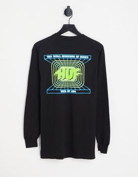 HUF | HUF total spectrum print long sleeve t-shirt in black商品图片,7.5折