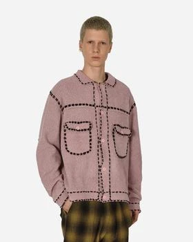 推荐PG1 Knit Polo Sweater Mos Pink商品