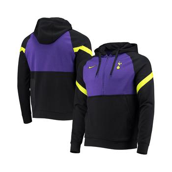 nike air force1旅行, NIKE | Men's Purple, Black Tottenham Hotspur Travel Fleece Half-Zip Hoodie商品图片 