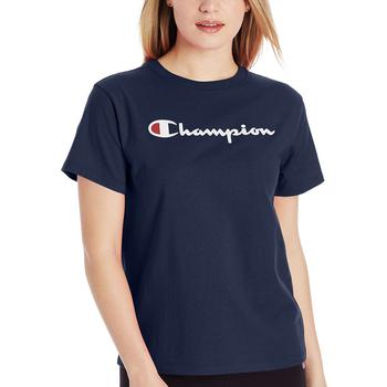CHAMPION | 女士经典标志短袖圆领纯色刺绣T恤商品图片,8折