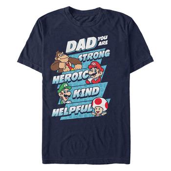Nintendo | Nintendo Men's Super Mario Dad Strengths Short Sleeve T-Shirt商品图片,独家减免邮费