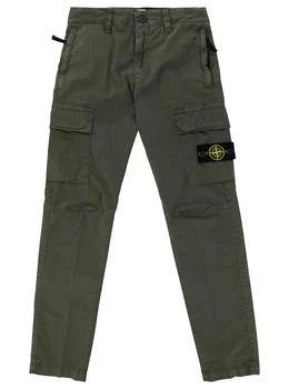 Stone Island Kids | Stone Island Kids Cargo Pants With Logo Patch,商家Baltini,价格¥1694