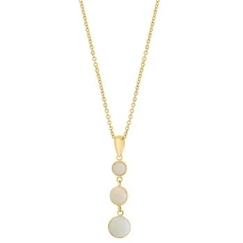 Effy | EFFY® Opal Triple Drop Graduated 18" Pendant Necklace (1-1/10 ct. t.w.) in 14k Gold,商家Macy's,价格¥2881