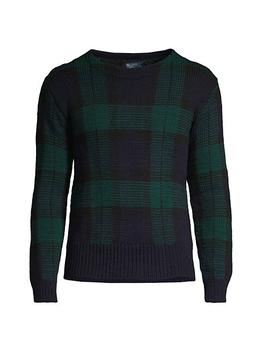 男装拉夫劳伦毛衣, Ralph Lauren | Plaid Crewneck Pull-Over Sweater商品图片 4.9折