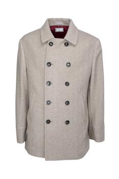 brunello cucinelli jacket, Brunello Cucinelli | Brunello Cucinelli Double-Breasted Fine Knit Coat商品图片 7.6折