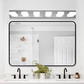 Simplie Fun | Modern 6-Light Chrome LED Vanity Mirror Light Fixture For Bathrooms And Makeup Tables,商家Premium Outlets,价格¥1388