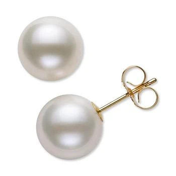 Belle de Mer | Cultured Freshwater Pearl Stud 14k Yellow Gold Earrings (8mm),商家Macy's,价格¥774