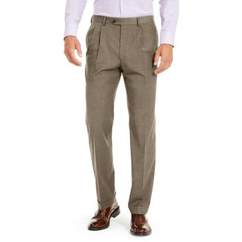 商品Ralph Lauren | 男士经典款UltraFlex弹力双反褶Dress正装裤,商家Macy's,价格¥218图片