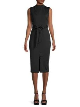 ALEXIA ADMOR | Fara High-Neck Tie-Waist Sheath Dress 2.8折