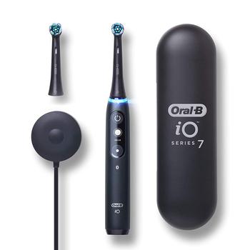 商品Oral-B iO Series 7 Electric Toothbrush with 1 Replacement Brush Head, Black Onyx, 3 Count (Pack of 1)图片