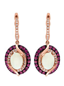 商品Effy | 14K Rose Gold Diamond Opal Sapphire Earrings,商家Lord & Taylor,价格¥8422图片