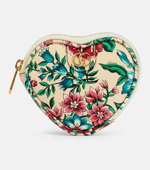 推荐Ophidia GG floral leather coin purse商品