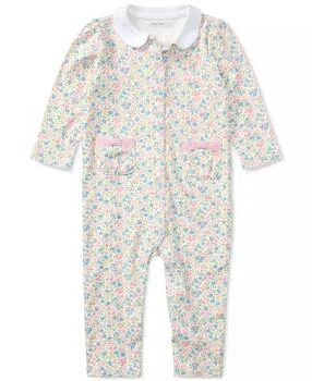 Ralph Lauren | 女婴印花纯棉连体衣,商家Macy's,价格¥293