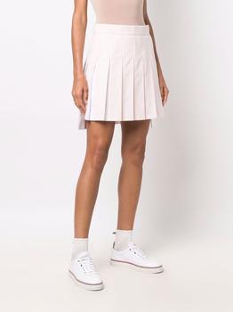 Thom Browne | THOM BROWNE WOMENMINI DROPPED BACK PLEATED SKIRT W/ OXFORD PLEATS IN HAIRLINE REP STRIPE TWIST YARN SUITING商品图片,3折, 满$175享8.9折, 满折