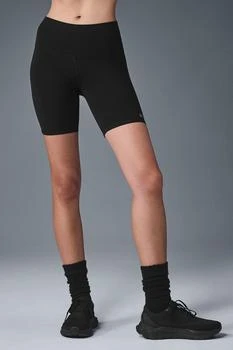 Alo | 7" High-Waist Biker Short - Black,商家Alo yoga,价格¥375