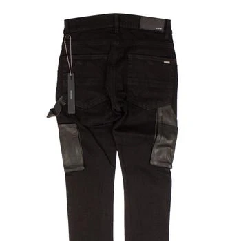 AMIRI | Black Denim Leather Workman Pants,商家Premium Outlets,价格¥2178