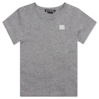 推荐Acne Studios Kid's Lightweight T-Shirt - Light Grey Melange商品