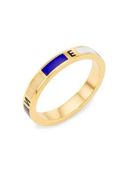 Foundrae | Internal Compass 18K Yellow Gold & Enamel Band Ring,商家Saks Fifth Avenue,价格¥12522