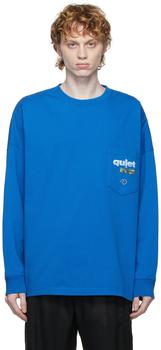 Martine Rose | Blue Logo Long Sleeve T-Shirt商品图片,5.4折