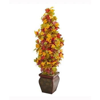 NEARLY NATURAL | 40in. Autumn Maple Artificial Tree in Decorative Planter,商家Macy's,价格¥1632