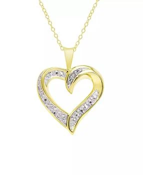 Macy's | Diamond Accent Gold-plated Open Heart Pendant Necklace,商家Macy's,价格¥238