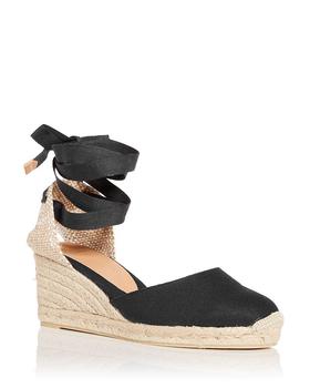 CASTAÑER | Women's Carina Ankle Tie Espadrille Wedge Sandals商品图片,独家减免邮费