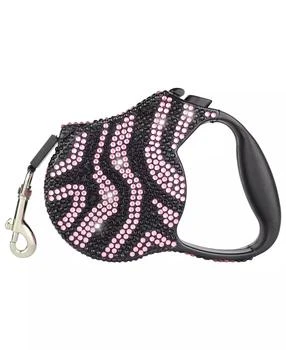 Macy's | Crystal Zebra Pink Retractable Dog Leash,商家Macy's,价格¥262