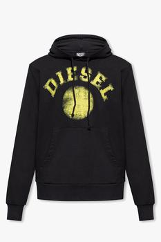 Diesel | Diesel Logo-Printed Drawstring Hoodie商品图片,6.7折