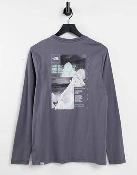 The North Face | The North Face Collage long sleeve t-shirt in grey Exclusive at ASOS商品图片,8.5折×额外8折, 额外八折