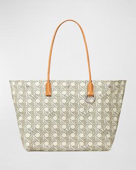 Tory Burch托特包, Tory Burch | Logo Basketweave Canvas Tote Bag商品图片 