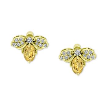 Giani Bernini | Cubic Zirconia Bee Stud Earrings in 18k Gold-Plated Sterling Silver, Created for Macy's商品图片,2.5折