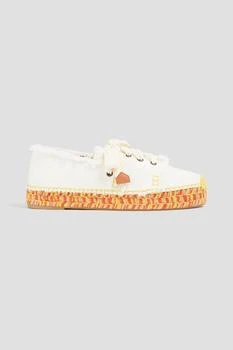 Zimmermann | Lace-up canvas platform espadrilles,商家THE OUTNET US,价格¥980