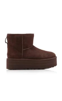 推荐UGG - Classic Mini Platform Shearling Ankle Boots - Brown - US 11 - Moda Operandi商品