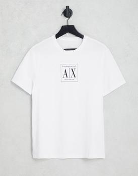 Armani Exchange | Armani Exchange block AX print t-shirt in white商品图片,