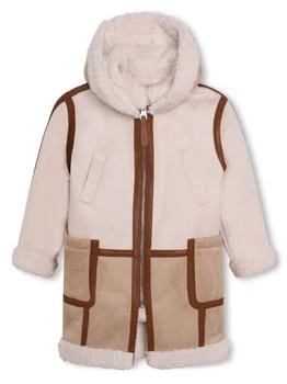 推荐Two-tone zip-up hooded coat商品