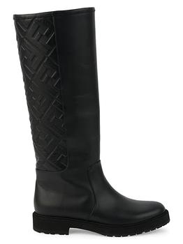 Fendi | FF Tall Leather Boots商品图片,