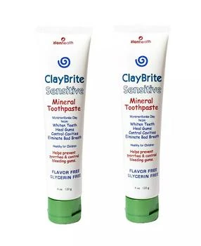 Zion Health | Claybrite Sensitive Toothpaste, Maximum Relief Set of 2 Pack, 8oz,商家Macy's,价格¥94