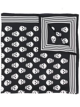 推荐ALEXANDER MCQUEEN - Biker Skull Silk Scarf商品