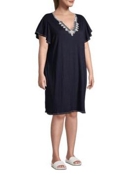 Max Studio | Plus Crinkle Jersey Dress商品图片,3.1折, 满$150享7.5折, 满折