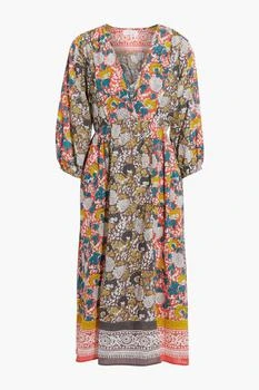 推荐Voletta floral-print cotton-voile dress商品
