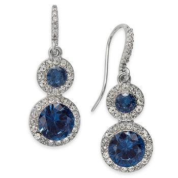 推荐Crystal & Stone Halo Drop Earrings, Created for Macy's商品