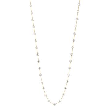 商品Effy | EFFY® Cultured Freshwater Pearl (7mm) 36" Statement Necklace in Gold-Plated Sterling Silver,商家Macy's,价格¥1441图片